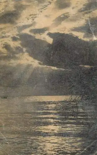 Hungary Balaton naplemente 1961