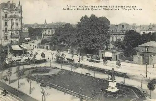 France Limoges Place Jourdan vue d'ensemble