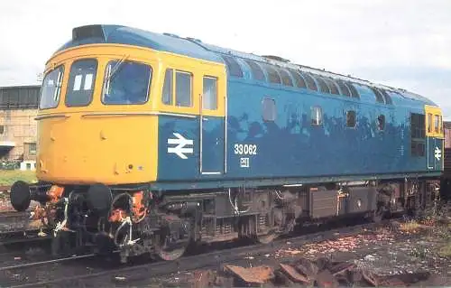 Railway train locomotive Class 33 Locomotive at Fratton Carriage Sidings