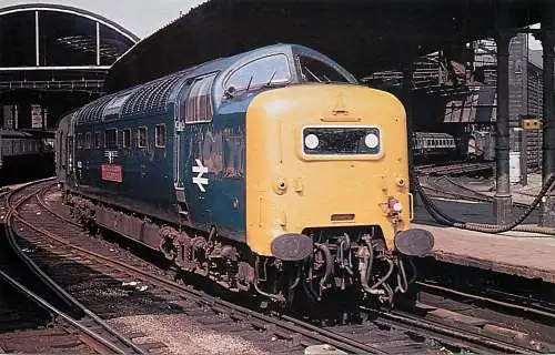Railway train locomotive Class 55 Locomotive at Newcastle 1975 photo