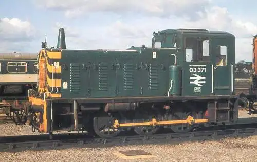 Railway train locomotive Class 03 Shunter at York Depot