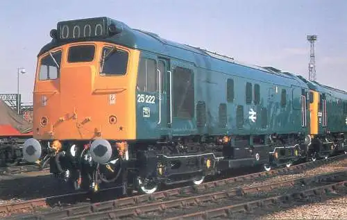 Railway train locomotive Class 25 Locomotive at Crewe Diesel Depot