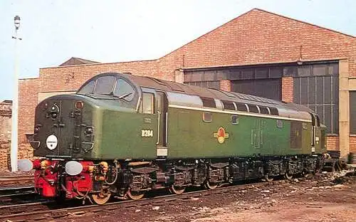 Railway train locomotive Class 40 Diesel Locomotive at Leeds Neville Hill Depot 1961 photo
