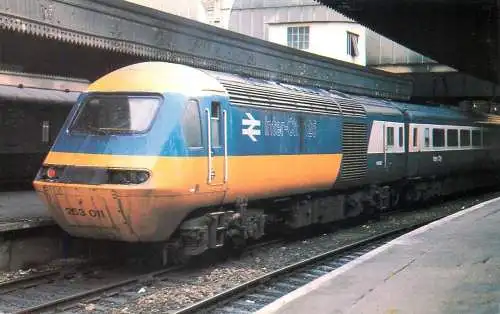 Railway train locomotive High Speed Train no. 253011 at Paddington Station