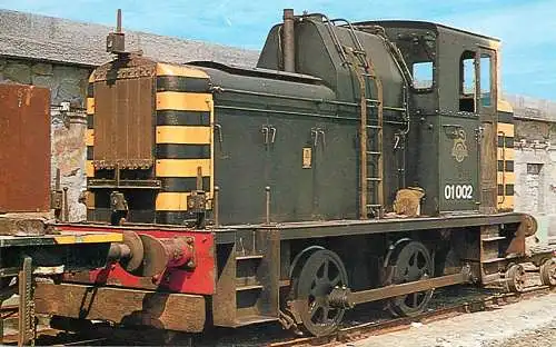 Railway train locomotive Class 01 Diesel Shunter Locomotive at Holyhead Breakwater 1978 photo