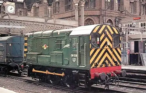 Railway train locomotive Class 08 Shunter Locomotive at Liverpool Street Station 1978 photo