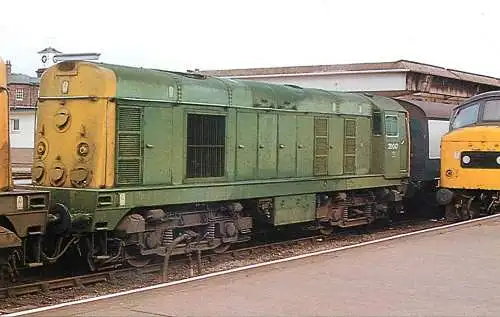 Railway train locomotive Class 20 Locomotive at Derby Station 1977 photo
