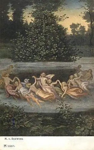 Postcard illustrator painting M. V. Schwind