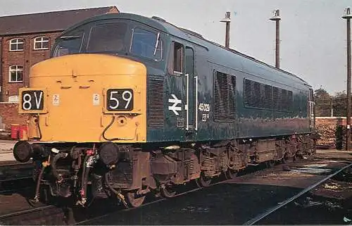 Railway train locomotive No. 45 at Horton Road Depot Gloucester in 1975