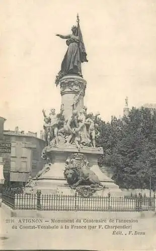 France Avignon Monument du Centenaire de l'annexion du Comtat Vennaissin a la France