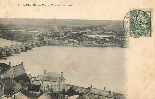 France La Charite Pont et Faubourg de Loire