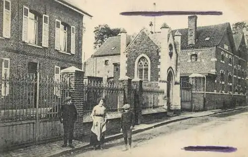 France Estree-Blanche social history types et scenes - La route d'Aire et la Brasserie