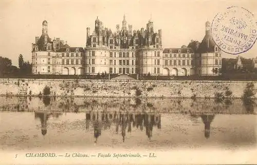 France Chambord le Chateau Facade Septentrionale