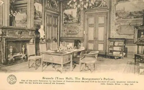 Belgium Bruxelles Town Hall Bourgomaster's Parlour