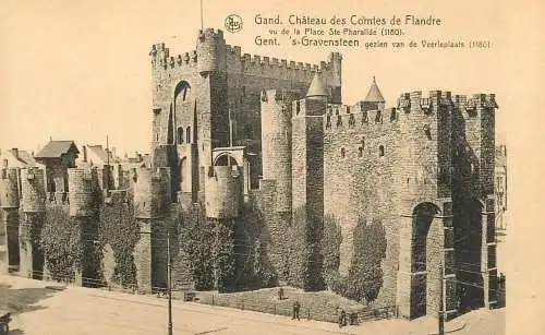 Belgium Gent Chateau des Comtes de Flandre vu de la Place Ste Pharailde
