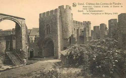 Belgium Gent Chateau des Comtes de Flandre Chatelet d'entree & Avant-cour