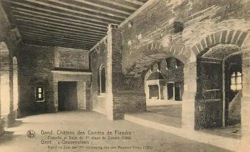 Belgium Gent Chateau des Comtes de Flandre Chapelle & Salle du premier etage du Donjon