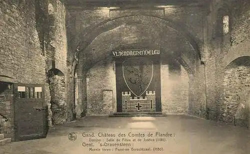 Belgium Gent Chateau des Comtes de Flandre Donjon Salle de Fetes et de Justice