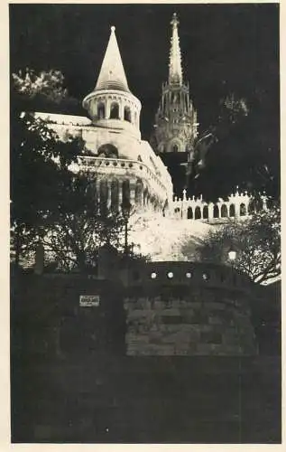 Hungary Budapest Fishers' Bastion night view