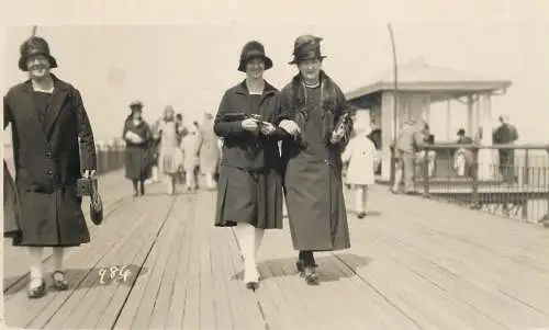 Postcard fancy card woman lady elegance on deck