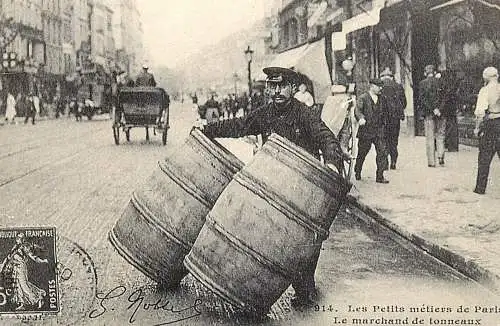 Carte postale d`autrefois France les petits metiers de Paris