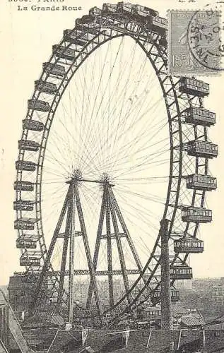 Carte postale d`autrefois France Paris la Grande Roue
