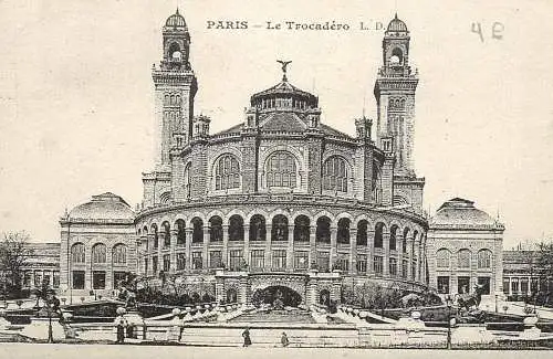 Carte postale d`autrefois France Paris le Trocadero
