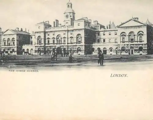 Early Private Postcard Great Britain British Photoprint Court-Size Card 1894-1900 London horse guard