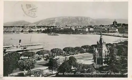 Switzerland Geneve Monument Brunswick & la rade
