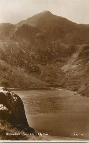 United Kingdom Wales Snowdon from Llyn Llydaw