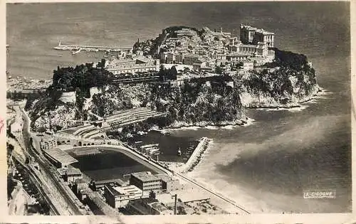 Principaute de Monaco Le Rocher & la Stade vue generale