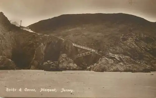 United Kingdom England Jersey rocks and caves