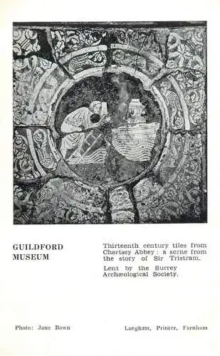 United Kingdom England Guildford museum tiles from Chertsey abbey