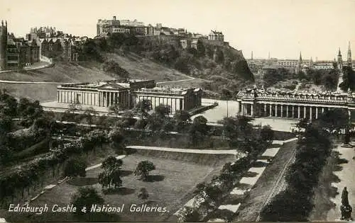United Kingdom Scotland Edinburgh castle and national galleries