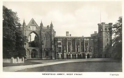 United Kingdom England Newstead abbey west front