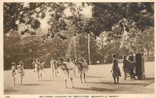 United Kingdom England rhytmic dancing by employees of Bournville Works