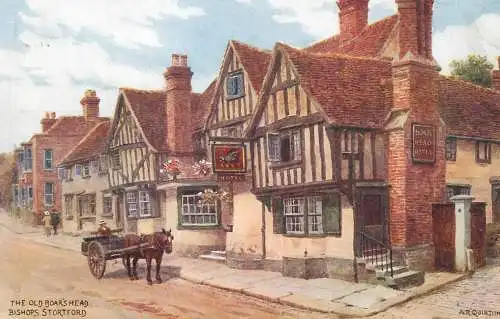 The Old Boar's Head Bishops Stortford AR Quinton signed painting