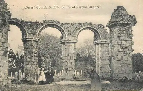 United Kingdom England Oxford church Suffolk ruins of Norman chancel