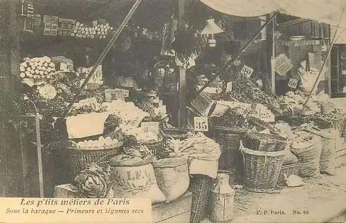 France metiers de Paris repro postcard