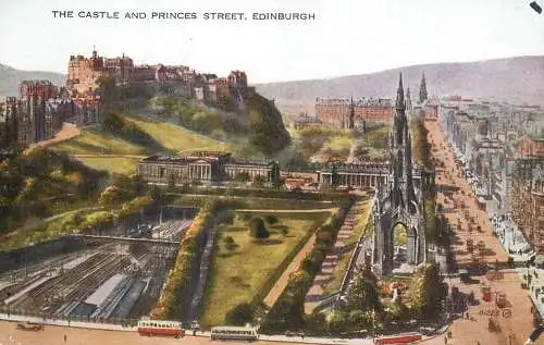 United Kingdom Scotland Edinburgh castle Princess Street