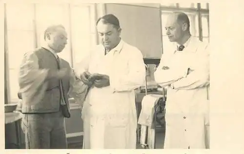 Instant photography doctors photo postcard