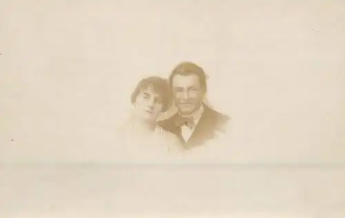 Souvenir photo postcard couple Törökszentmiklós