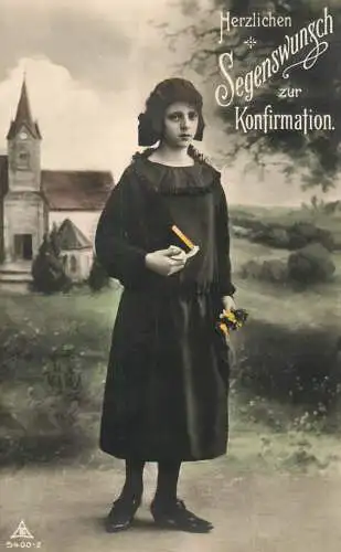 Communion souvenir photo postcard Switzerland