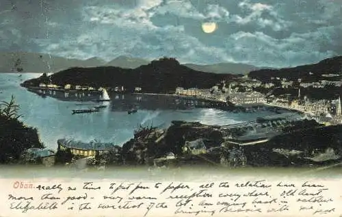 United Kingdom Scotland Oban coast harbour