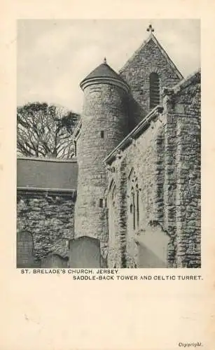 United Kingdom Jersey St. Brelade's church Saddle Back tower
