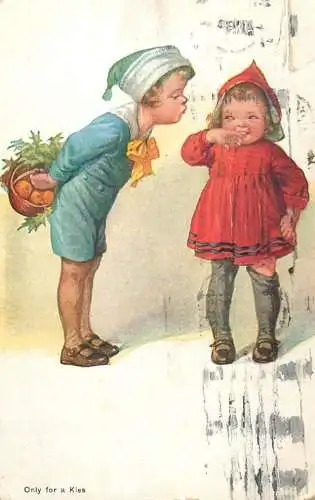 Only for a kiss funny humorous illustration