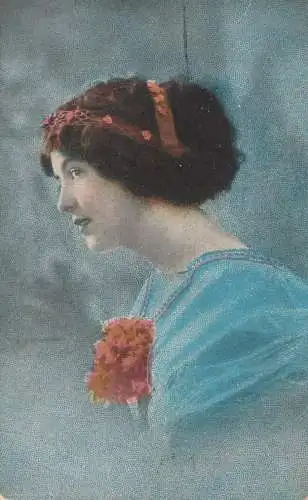 Charming elegant lady fancy coiffure