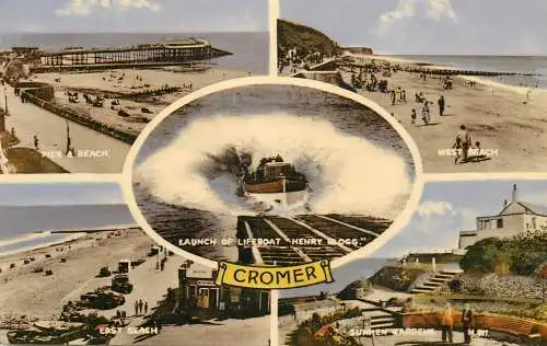 United Kingdom England pier and beach Cromer