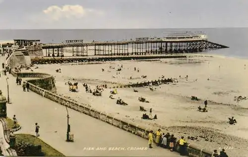 United Kingdom England pier and beach Cromer