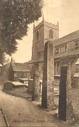 United Kingdom England Ikley church Saxon Cross